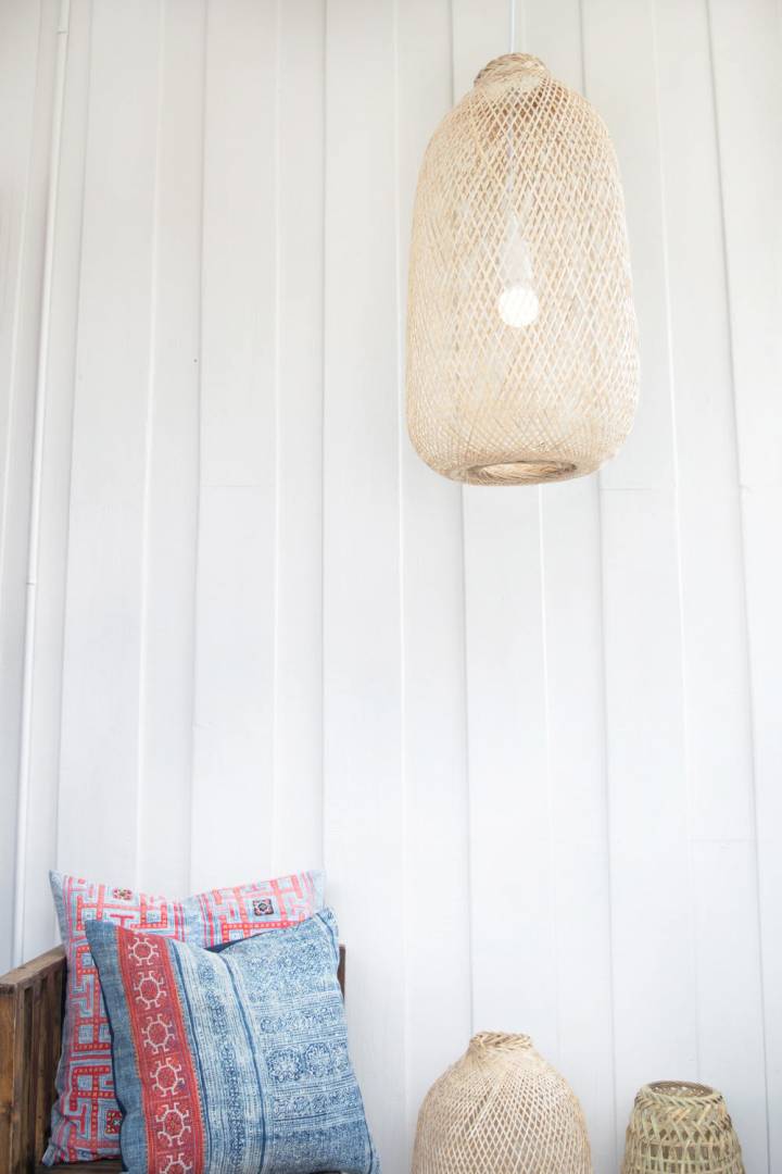 Bamboo Pendant Light Handmade Wooden Pendant Lamp Hanging