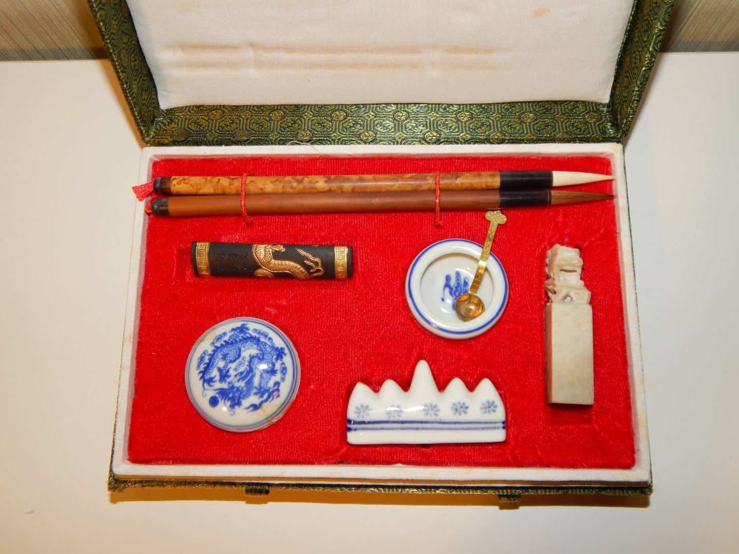 Vintage Chinese Calligraphy Set