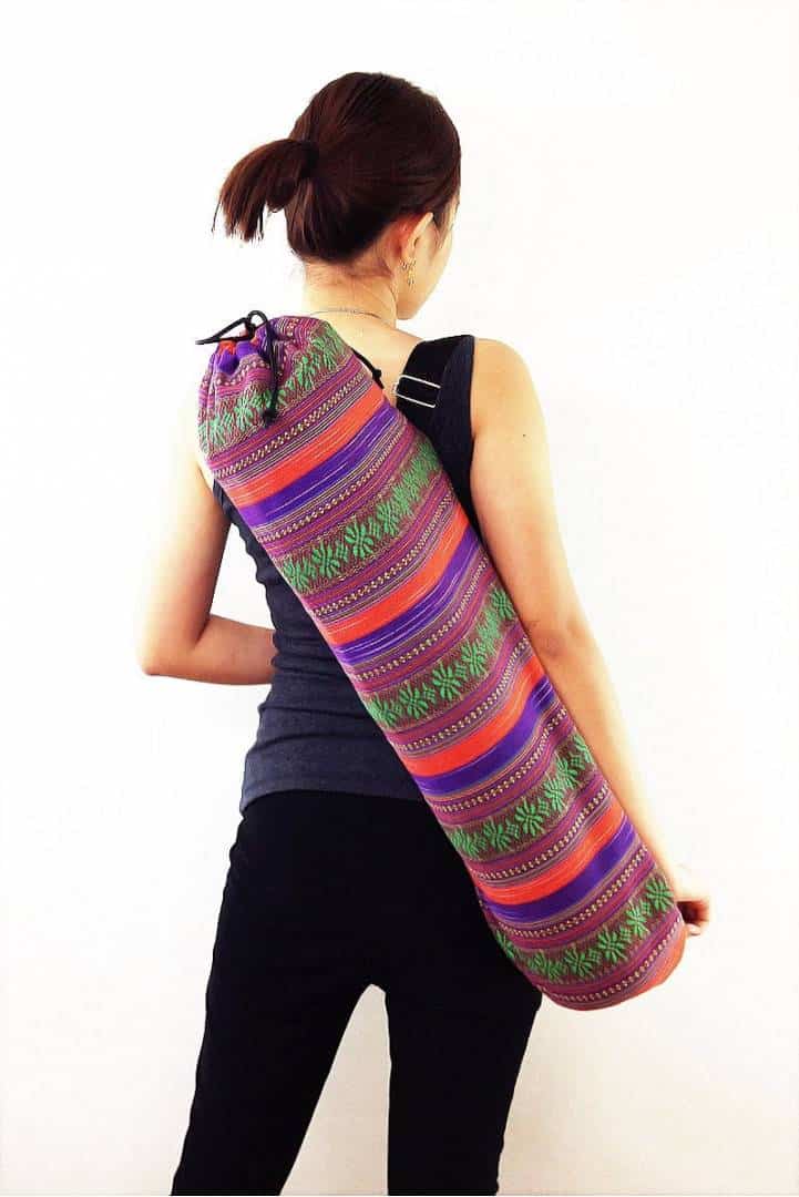 แฟชั่นและความงาม :: เครื่องประดับ :: ถุง :: Handmade Yoga Mat Bag Yoga Bag  Sports Bags Tote Yoga Sling bag Pilates Bag Pilates Mat Bag Woven Yoga Bag  Women bag Woven Cotton bag (FF10)