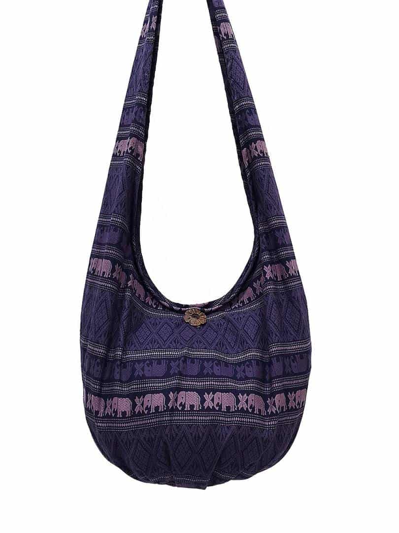 Navy Blue Elephant Bag Hippie Hobo Bag Sling Crossbody Bag 