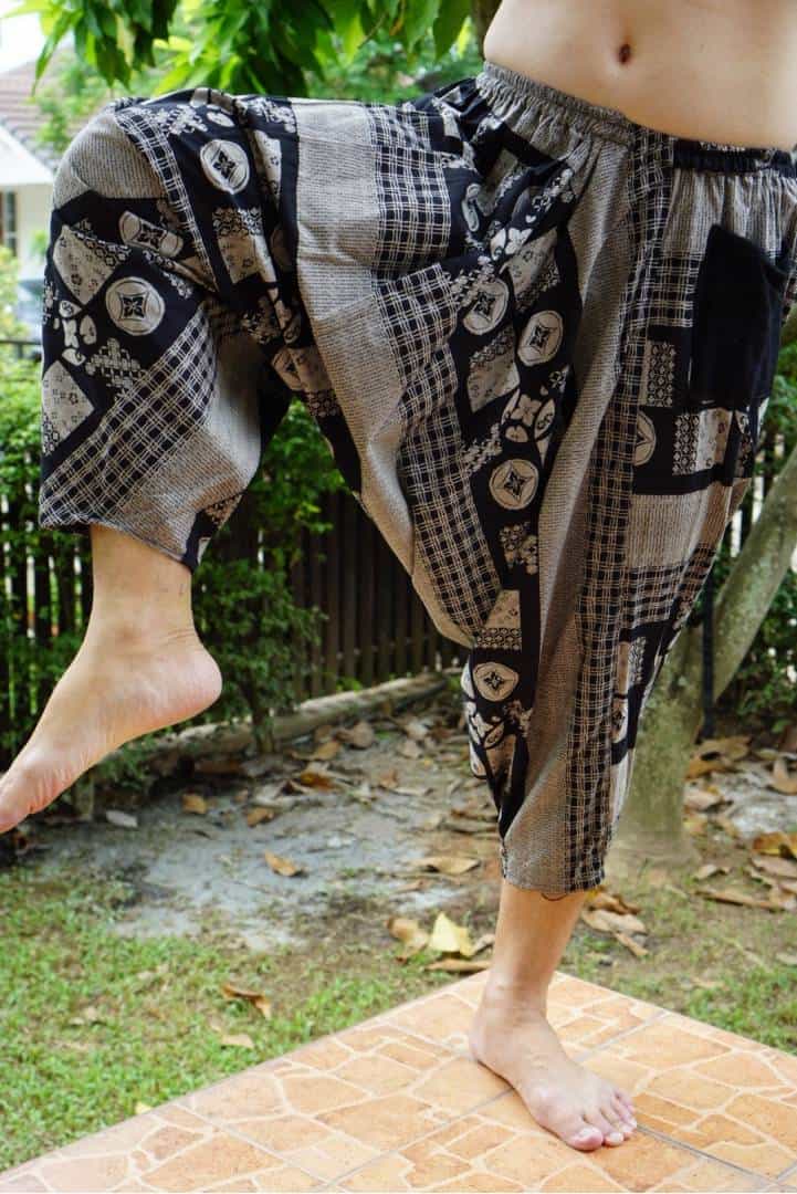 HR0206 Aladdin Pants, Harem Pants 100% Cotton Harem Pants Unisex Low Crotch Yoga  Trousers - LaFactory