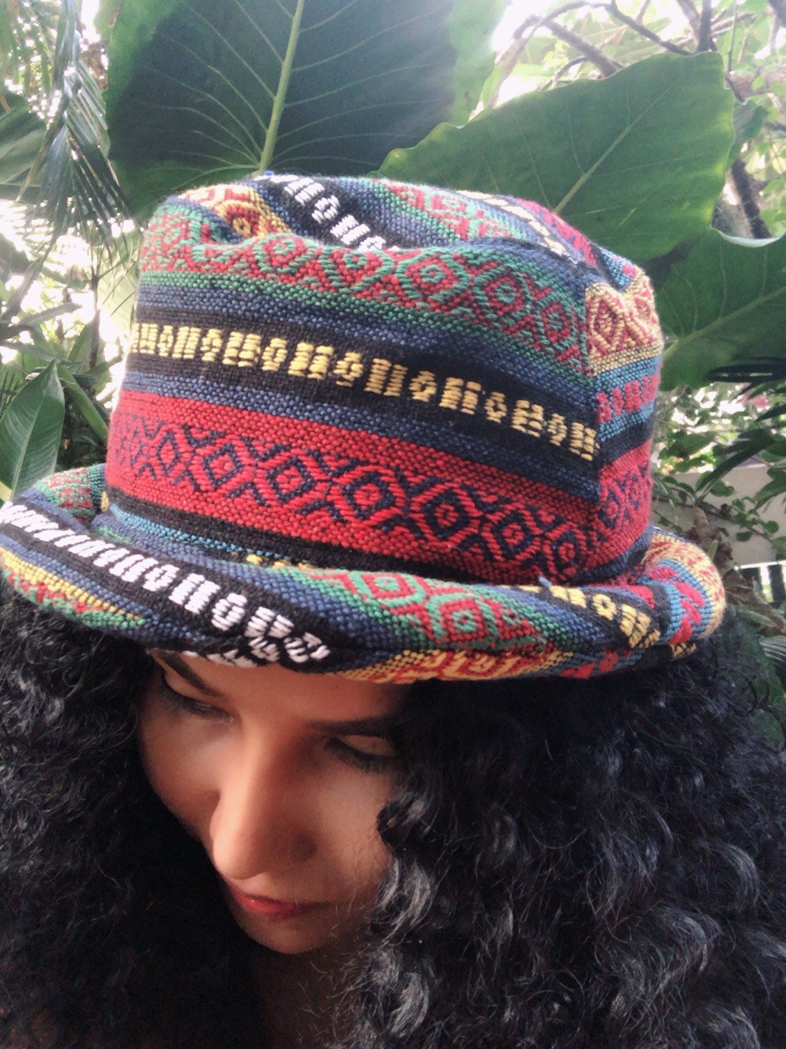 Products :: Woven Bucket Hat Boho Roll wide brim Hippy Bohemian aztec Style  Baja drug Rug cotton fabric Hipster Festival men women Burning man Hiking -  The only Marketplace with a Soul