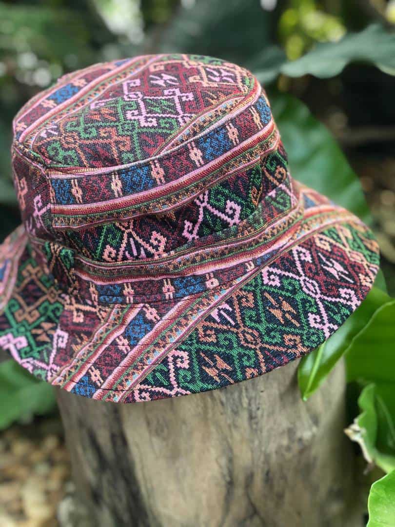 Bucket Hat Sun Hat Tribal Aztec Ikat Style Funky Boho Hippie