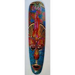Aborigen Mask 50cm with Blue Mosaics from Bali-