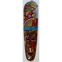 Aborigen Mask 50cm with Red, Blue, and Yellow Mosaics from Bali-