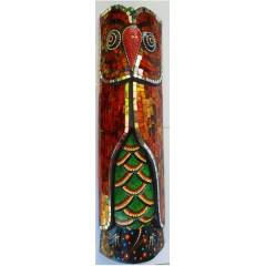 Aborigen Owl Mask 50cm with Red Mosaics beautifully hand-crafted-